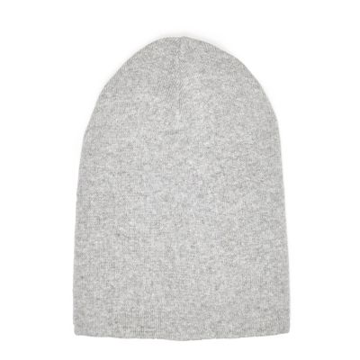 Grey slouchy beanie hat